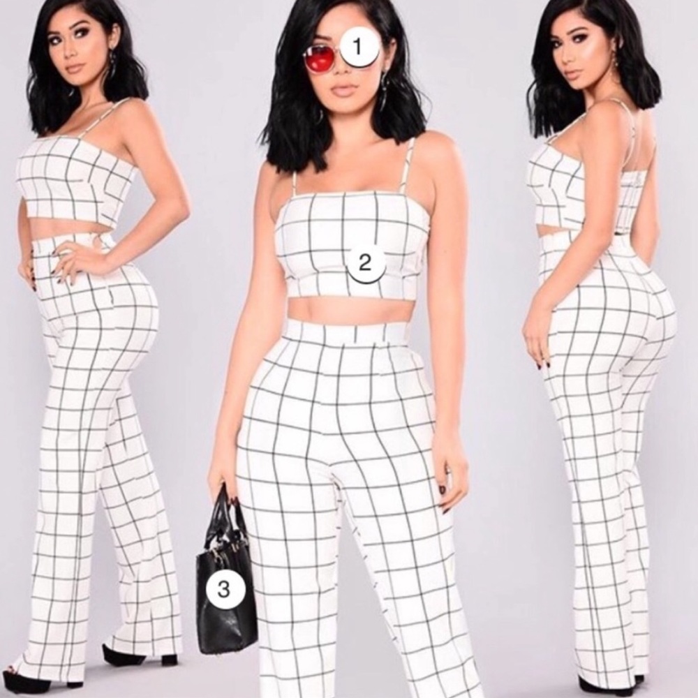 Fashion Nova Line By Line pant set